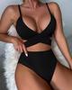 Women Sexy Solid Color Bikini Swimwear Two-Piece Swimsuit Swimming Beachwear