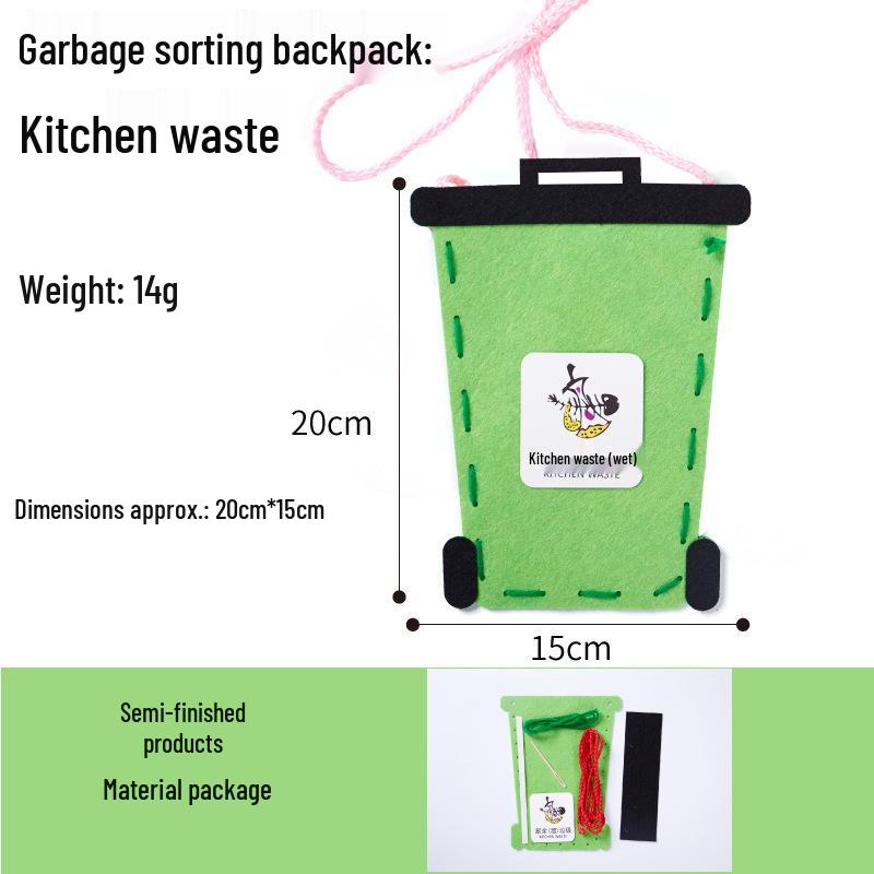 Arbor Day Kids DIY Recycling Game Backpack - Educational Toy for Kindergarten