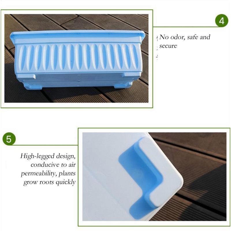Window Planter Box Window Boxes Outdoor 6X Weather Resistant Container Built-in Drainage Holes Accessories For Growing