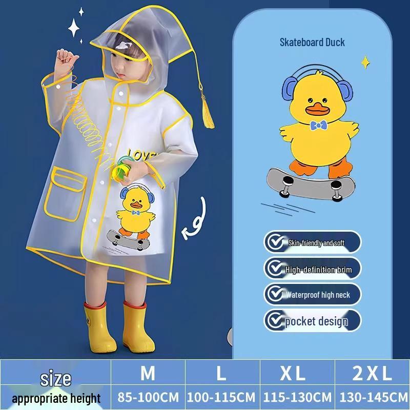 Unisex Kids' 2025 Full Body Raincoat for Kindergarten and School