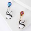 Neue Emaille Ballon Panda Broschen für Damen Unisex Glänzende Glas Tier Pins Event Party Rucksack Dekoration Kleidung Accessoires