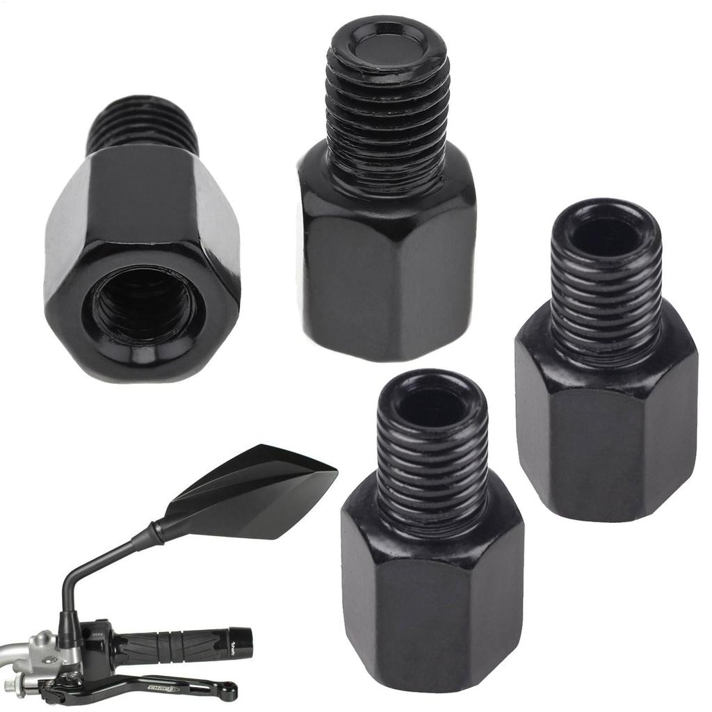 Motorcycle Mirror Conversion Adapter 4pcs Bike Mirror Adapter Screw Conversion Adapter M8/M10 Height Adjustment