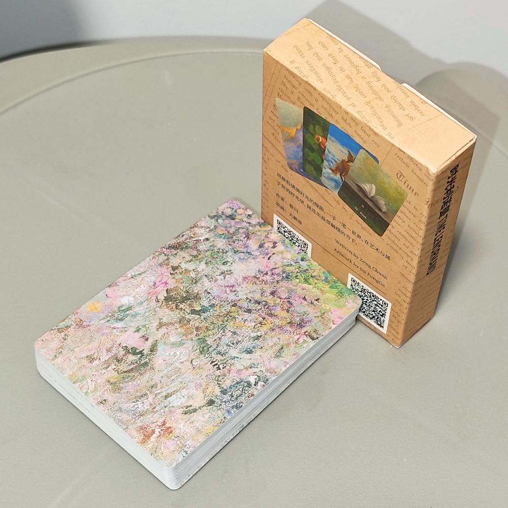 Time Lenormand Oracle Deck 38 Oil Painting Style Cards with Extra Man/Woman Cards Printed on Double-embossed Cardstock 9x6cm