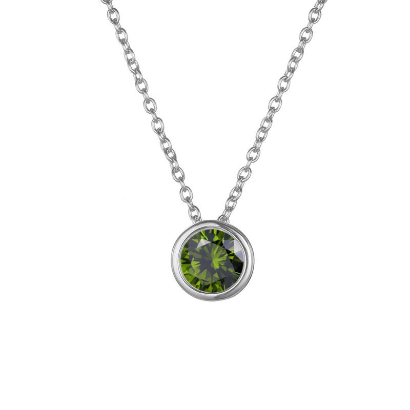 eManco Elegant Titanium Steel Diamond Clavicle Necklace for Women - Versatile, Non-Fading, Stainless Steel Pendant.