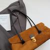 Vintage college style tote bag simple shoulder armpit bag ins premium sense niche locomotive bag