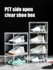 1pcs Shoe Box Home Shoe Rack Side Opening Anti Oxidation Hat Display Basketball Shoes Display Wall Acrylic Shoe Box