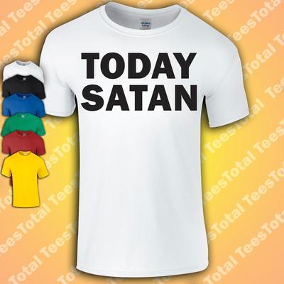 Heute Satan T-Shirt | Lustig | Teufel | Halloween | Hexe | Okkult | Zirkel