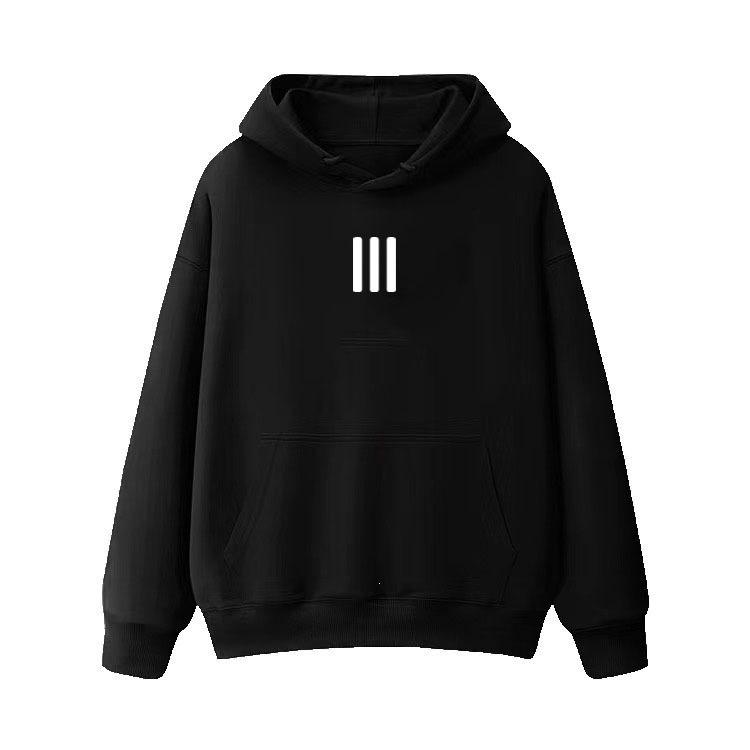Chinese Trend Hooded Pullover Sweatshirt with Plus Velvet for Autumn & Winter