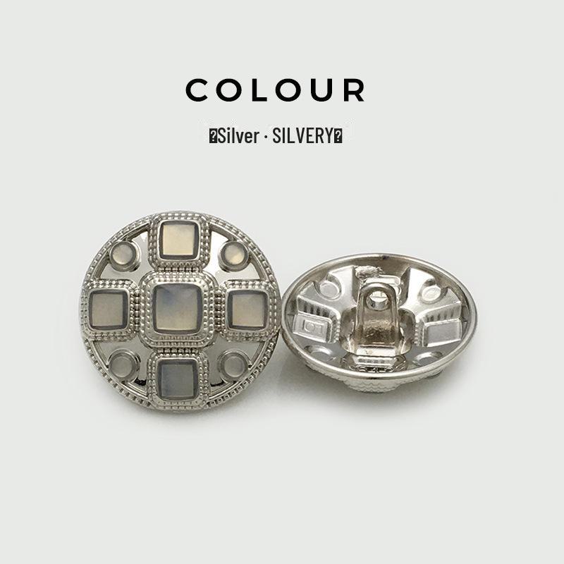 Runde Metallknopf Anzugjacke mit Pelzbesatz - Damen Strickmantel