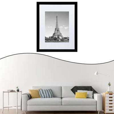 Garantia de Durabilidade Moldura Preta Elegante Moldura de Foto Modernista