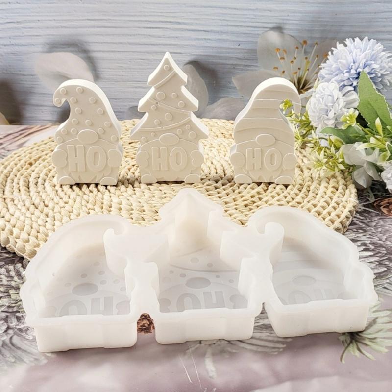 Flexible Sturdy Silicone Epoxy Resin Castes Mold Christmas Shaped Tray Dishes Molds for Craft and Home Decoration