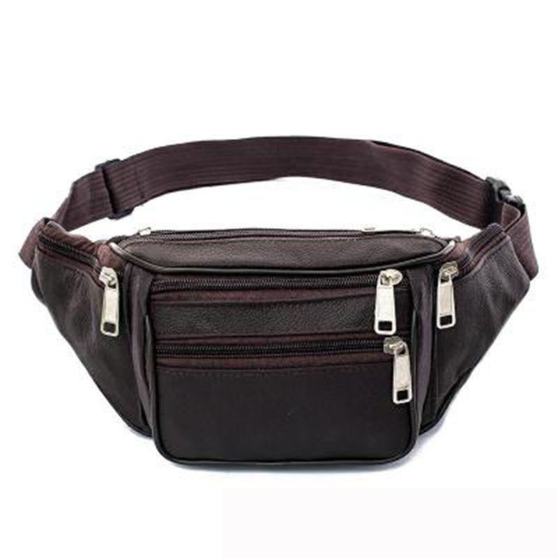 Borsello da vita impermeabile alla moda con tasche con cerniera multi-organizzate