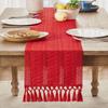 Knotted Tassel Cotton Linen Table Runner