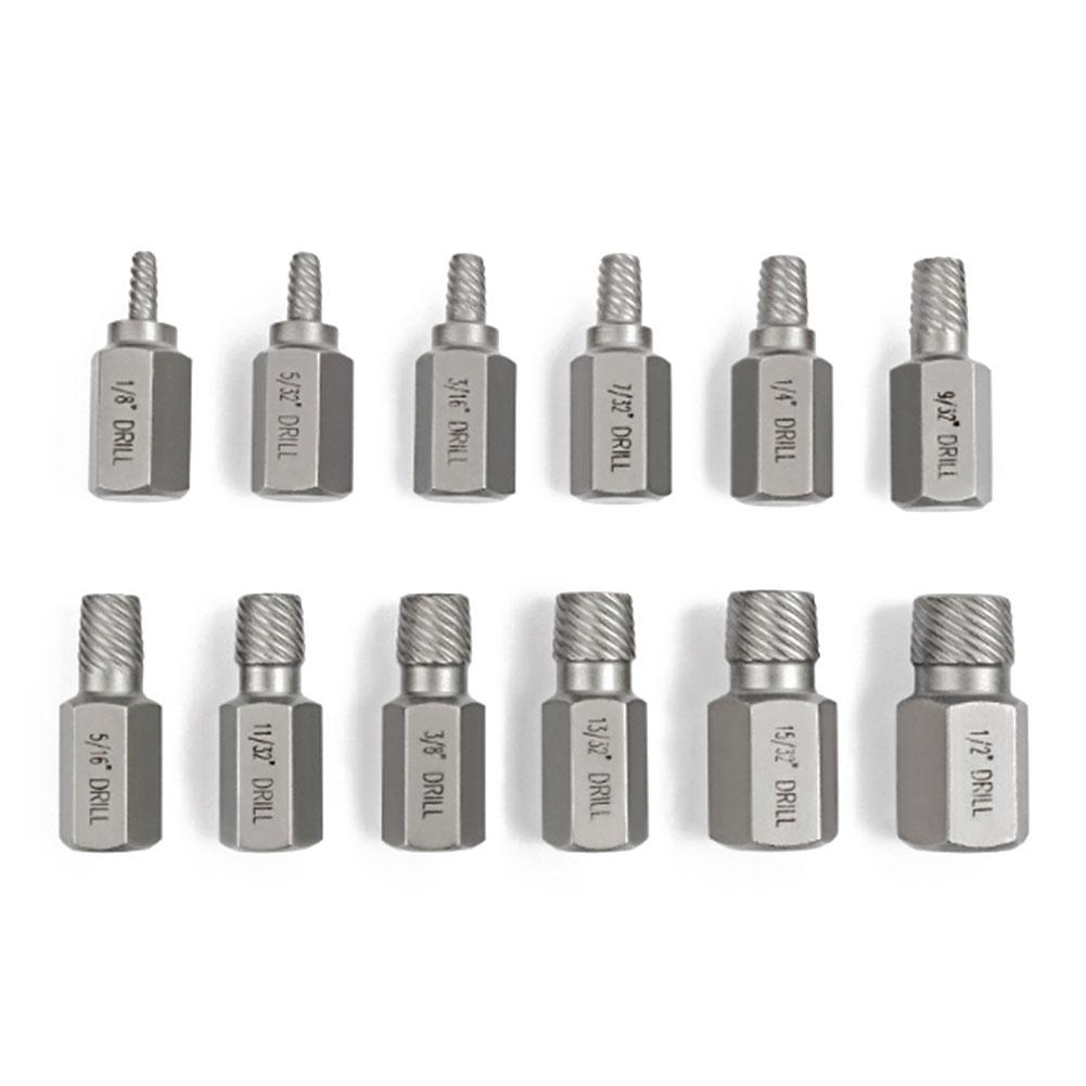 13Pcs Screw Extractor Set Damaged Broken Bolt Screw Extractor Hex Head Extractor