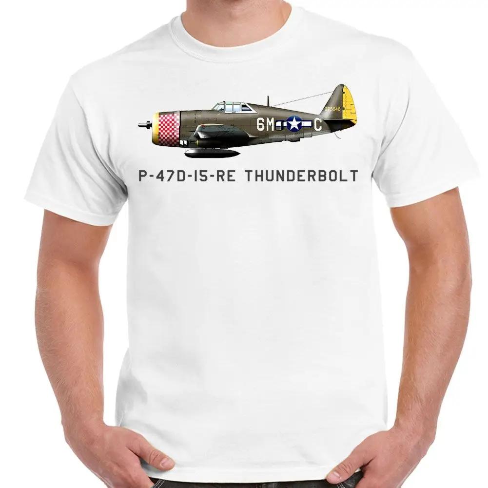 P47d Thunderbolt Unisexs White TShirt Short Sleeve Casual Summer Boys TShirts Size S3XL
