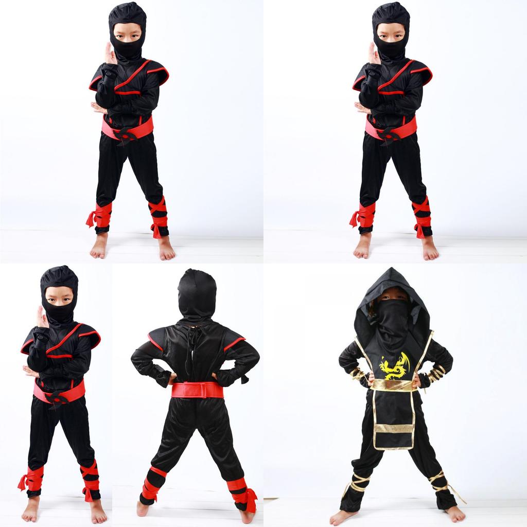 Bequemes Und Atmungsaktives Jungen Kinder Ninja Assassinen Kostüm Mit Verstellbaren Eigenschaften
