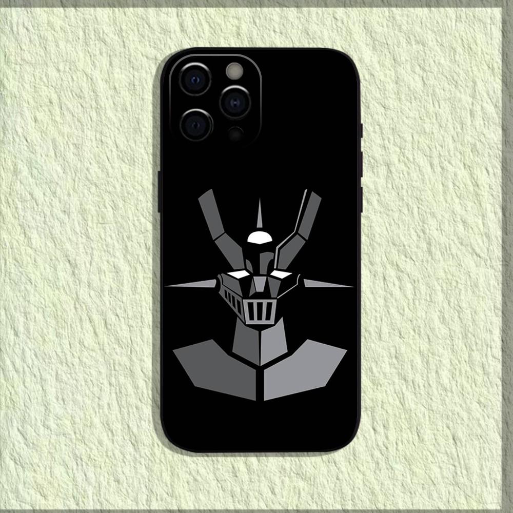 Anime M-Mazinger Z Robot Phone Case For iPhone 16,15,14,13,12,11,Pro,X,XS,Max,XR,Plus,Mini Soft Black Cover