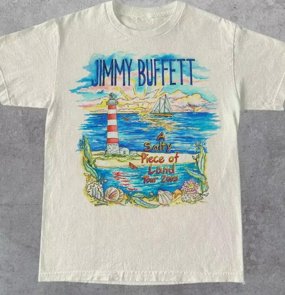 Vtg Rare Jimmy Buffett Tour Cotton White Shirt Unisex T-Shirt