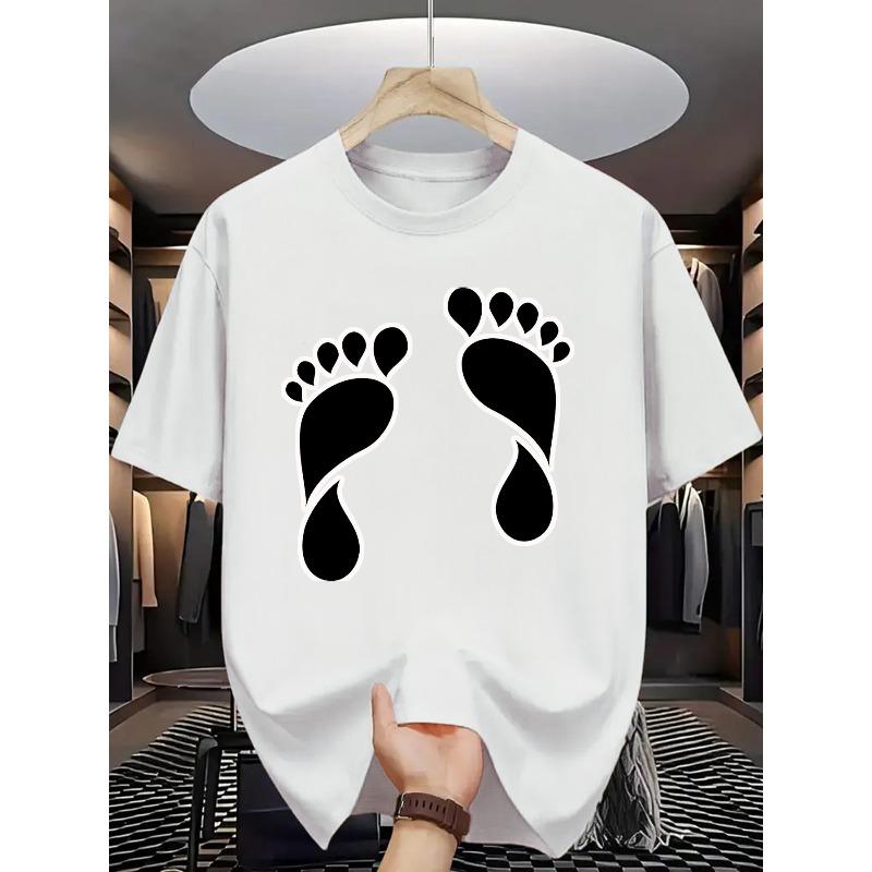 Men's Short Sleeve T-Shirt with Letter '' Print - Casual Round Neck Breathable Top, Short Sleeve Summer Wear for Hot Weather, Machine Washable