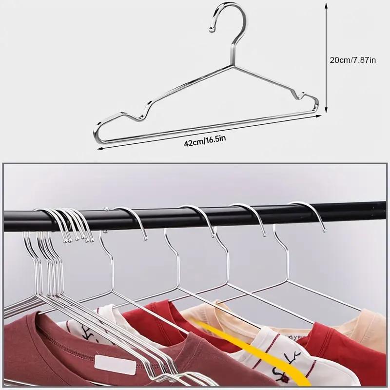 10/20/30pcs Metal Clothes Hangers With Shoulder Grooves, Non-slip Clothes Drying Rack, Heavy Duty Coat Hangers For Closet,