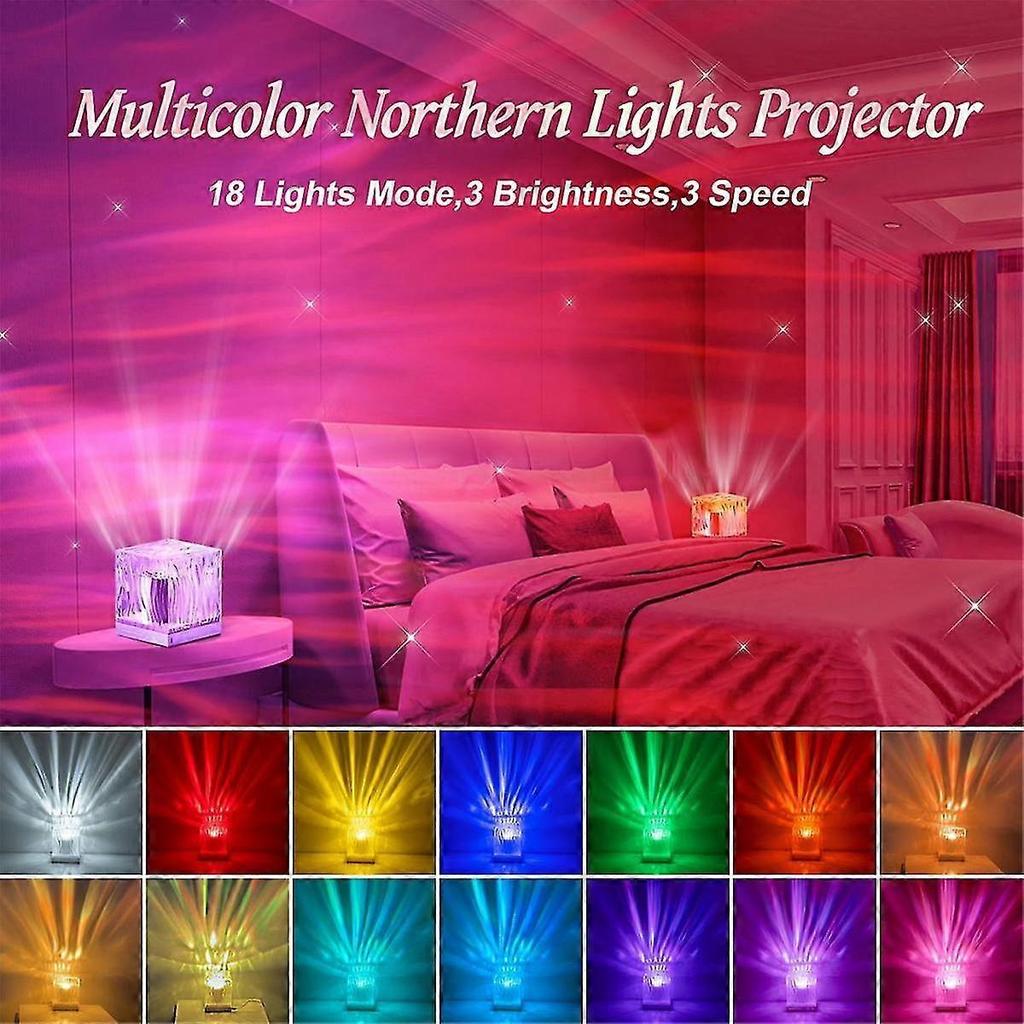 Northern Lights Aurora Projector Light,18 Colors Lighting Galaxy Projector Mood Lighting,remote Timer Projector Lights