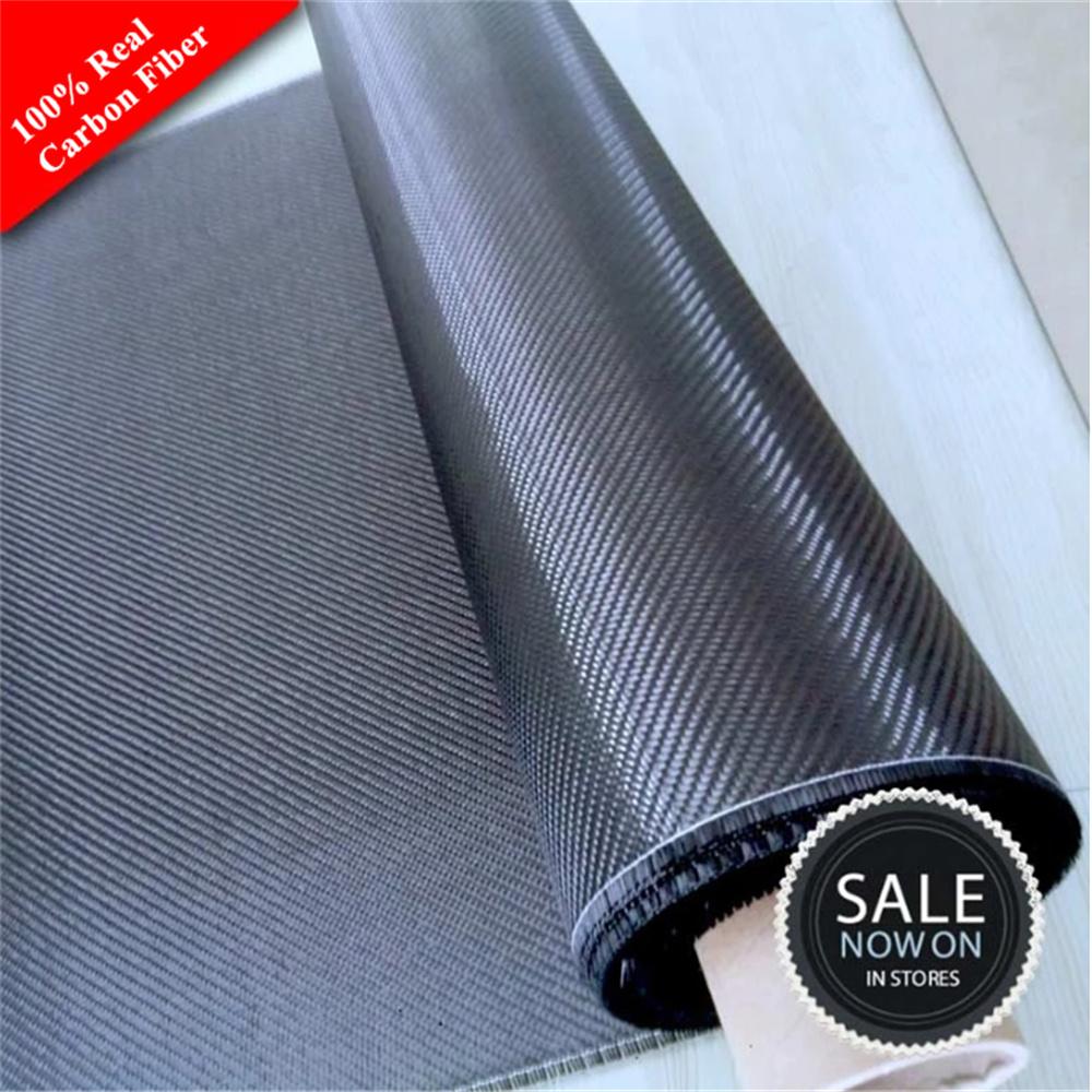 12"× 60" Real Carbon Fiber Fabric 3K 220Gsm 2X2 Twill Weave Cloth Black
