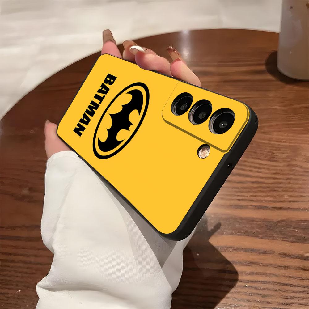 Ba-Batman Logo Phone Case For Samsung S26 S25 S24 FE S23 S22 S21 Plus S20 Ultra Note20Ultra Black Soft Shell
