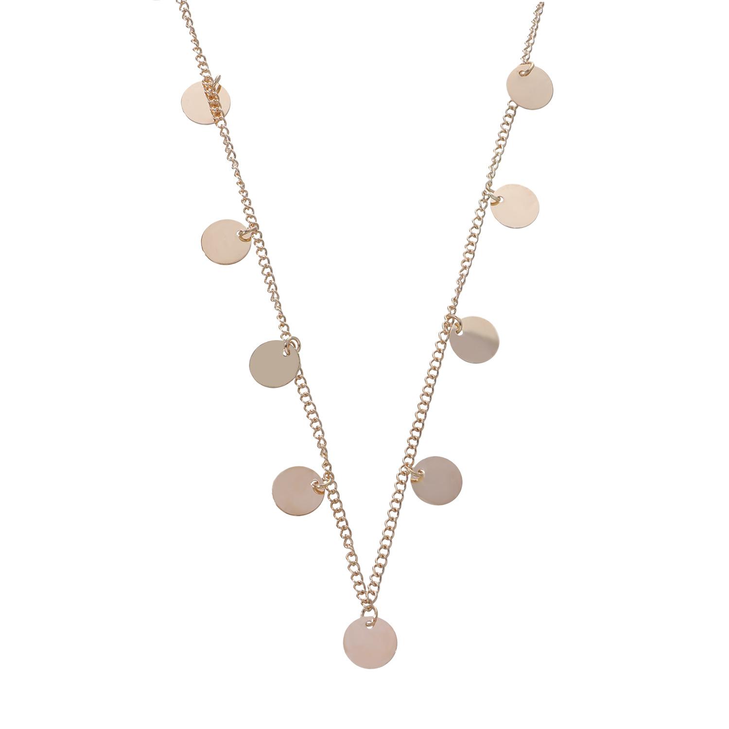

Accessories, Double Sequin Metal Necklace, Long Necklace золотой