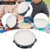 Hand Held Tambourine Drum with Metal Jingles Percussion Musical Instruments for Children Music Game Dance Educational Supplies