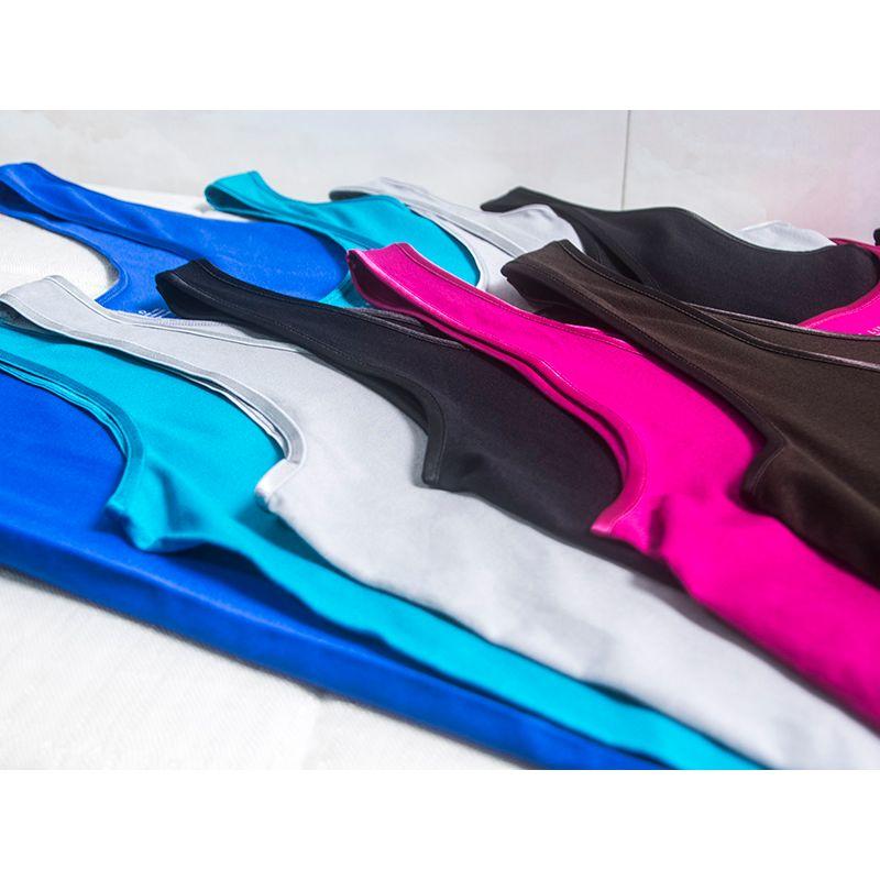 Export Single Women's One-Piece Oversized Elastic round Neck Bottoming Vest