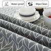 Round Tablecloth 47/59/39 Inch Linen Dining Room Table Cover Washable Table Cloth Decorative Table Cover for Indoor and Outdoor