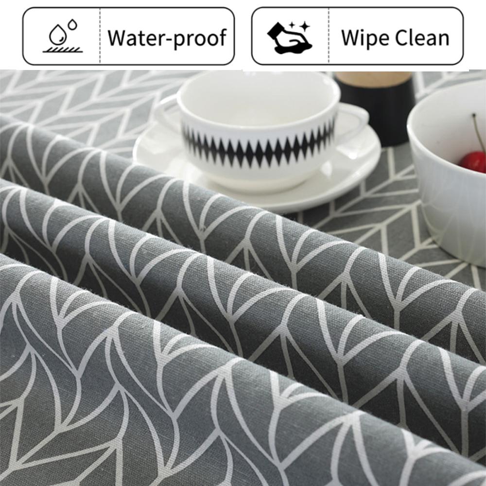 Round Tablecloth 47/59/39 Inch Linen Dining Room Table Cover Washable Table Cloth Decorative Table Cover for Indoor and Outdoor