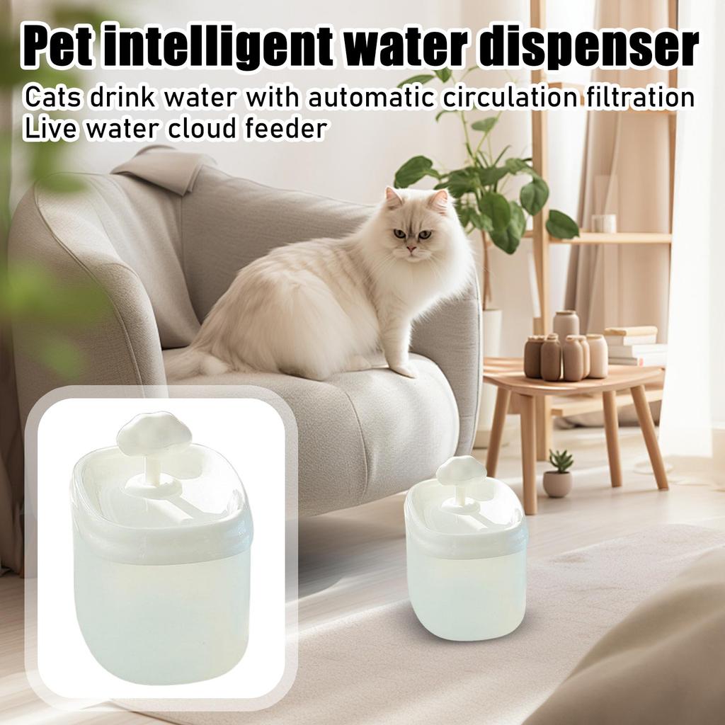 Pet Intelligent Water Dispenser,  Drinking Water Automatic Circulation Filter, Live Water Cloud Feeder