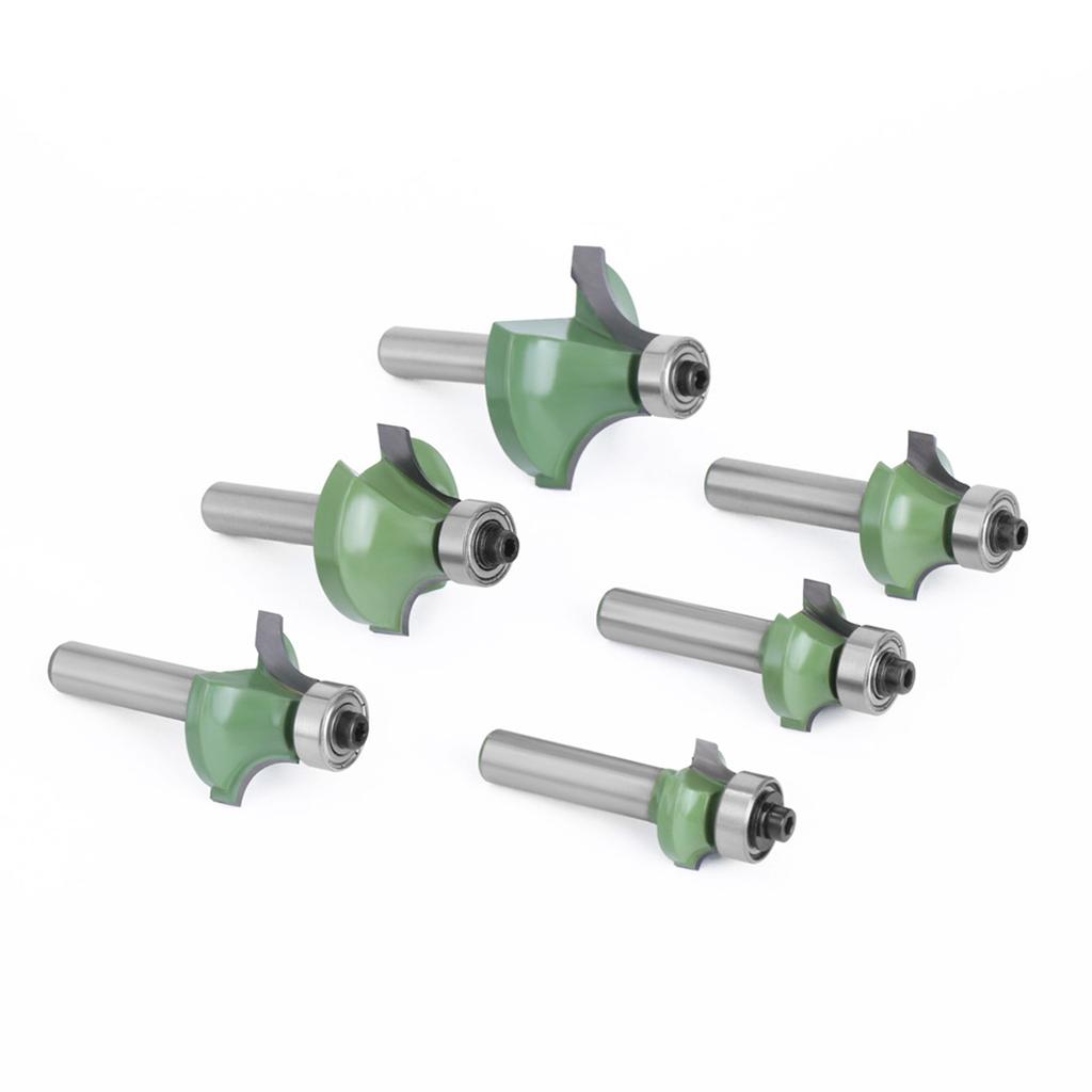 8mm Schaftfräser 6 Stück Hobelwerkzeug Abrundfräser für Holzbearbeitung Kantenbearbeitung Holzfräser