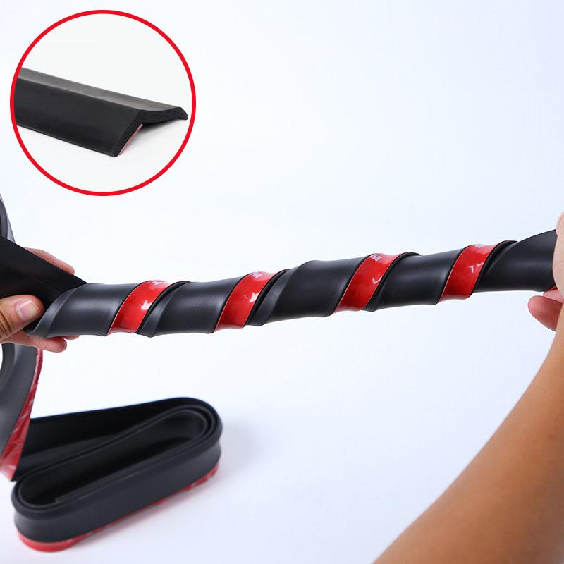 Universelle Auto Frontstoßstangenlippe Splitter Spoiler Gummilippe Schutzleiste Karosserieverkleidung Stoßstangenlippenstreifen Auto Seitenlippe Außenverkleidungen