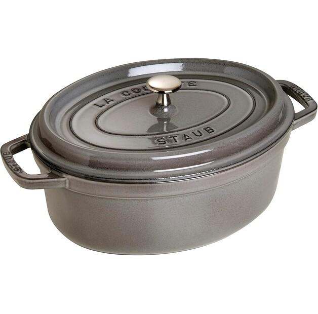 Casserole Zwilling Staub Stewpot Oval 40x33cm Graphite Grey 6.7l (40509-324-0)