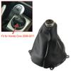 Sleek and Stylish Car Manual Shift Shifter Boot Cover In Black PU Leather For Honda Civic Si 2006 2011 Compatible