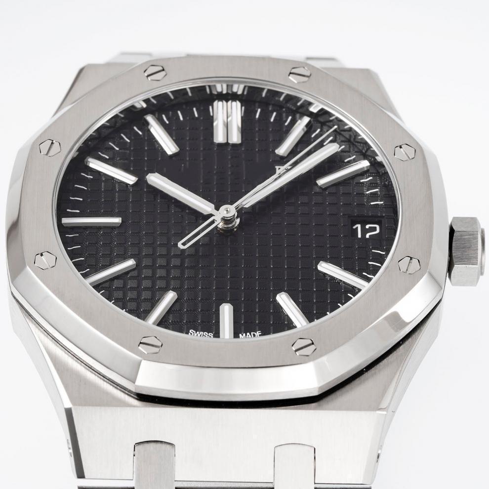 Aijia AP Royal Oak 15500/15510 Automatic Men's Watch, Stainless Steel Band, Octagonal Porthole Dial