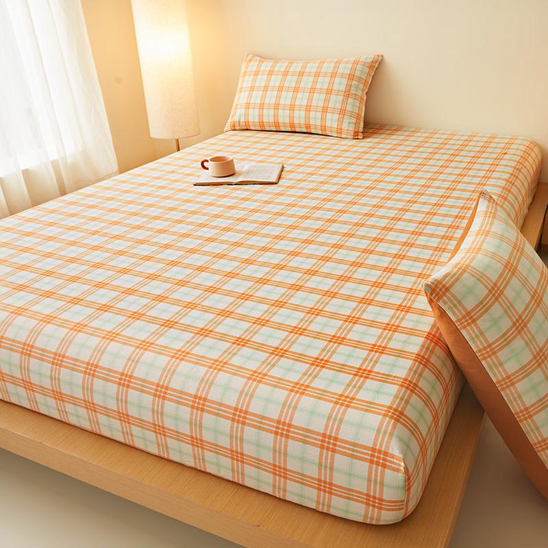 

Комплект из 3 предметов: простыня на резинке, наволочка, простыня в клетку, покрывало для кровати для взрослых и детской комнаты, домашнее постельное белье, простыни 120x200cm 3pcs set