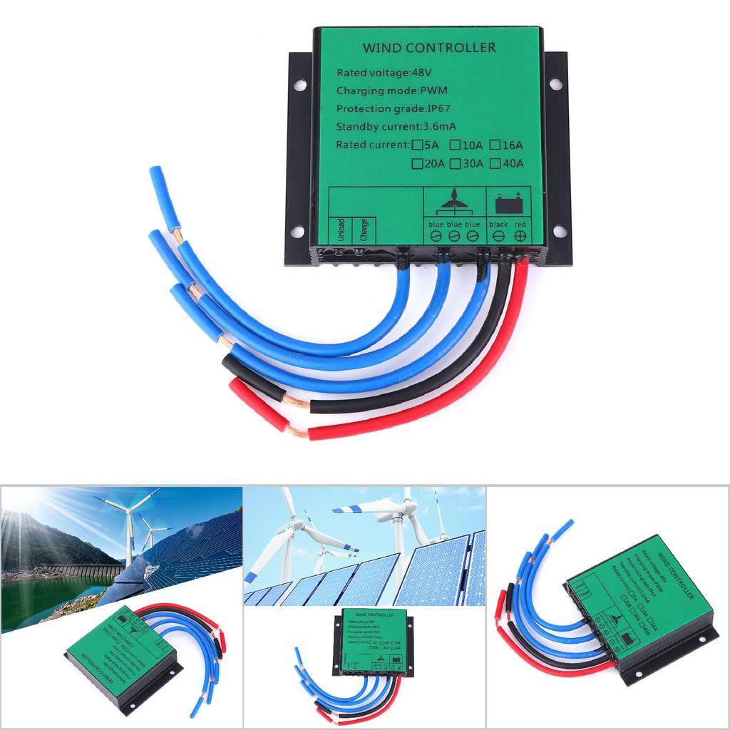 FY06-48 Waterproof Wind Generator Controller PWM Aluminium Alloy W/ Light-Emitting Diode 48V 600W 15A Wind Generator Controller
