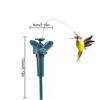 1pc Solar Powered Flying Wobble Hummingbird Ornament Durable Garden Dancing Fluttering  Humming Bird Stake Lawn Decor