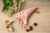 TNG Ocarina, Single [12-Hole / Alto / Pink], Premium C Key (AC) with Fingering Chart, Glazed Finish, for Wind Instruments
