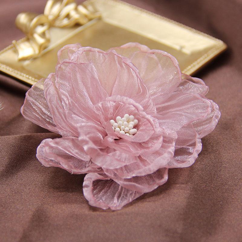 9cm Chiffon Gauze Flower Artificial Fabric Silk Flower Head For DIY Wedding Party Home Decorations Floral Wreath Scrapbook Craft