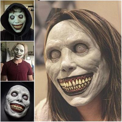 Neueste Halloween Maskerade Horror Maske Cosplay Latex Weißäugige Dämonenmaske