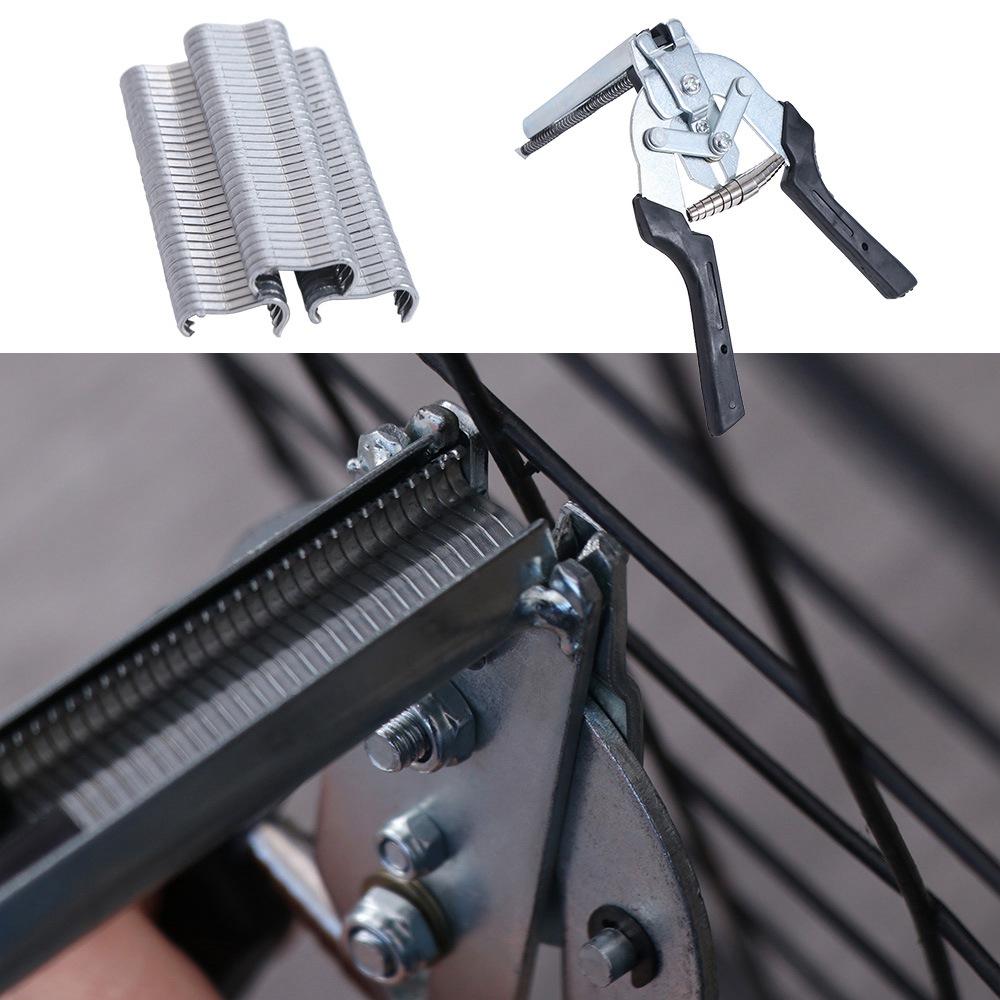 600pcs M Clips Cage Repair Pliers Farm Pig Ring Pliers Animal Cage Hog Ring Pliers  Chicken