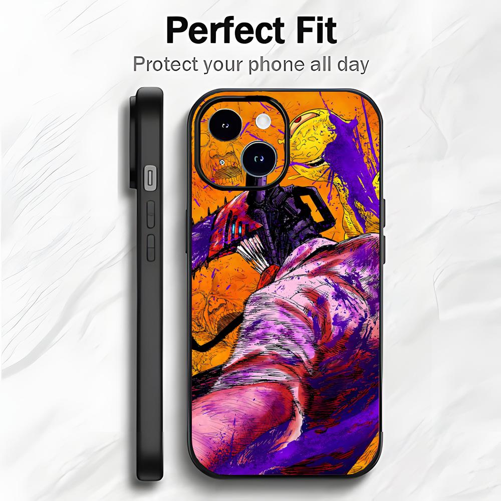 Classic Japanese Anime C-Chainsaw Man Phone Case Phone Case Soft Packaging Lightweight For iPhone17 16 15 14 13ProMax