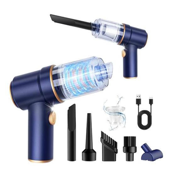 

Manual car vacuum cleaner, 9000Pa, vacuum cleaner and air dust collector, 120W high power синій