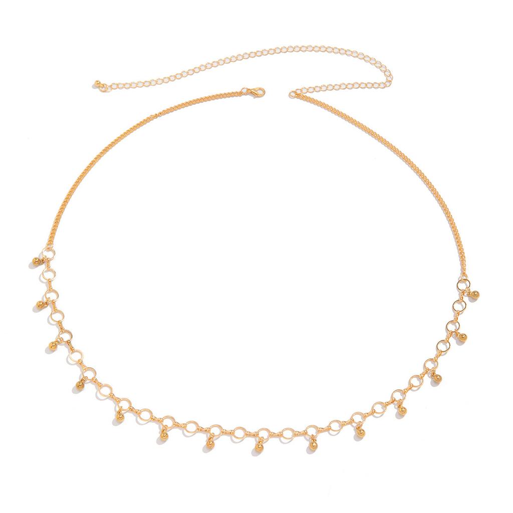 Simple And Cold Wind Round Bead Waist Chain Body Chain, Sexy Love Single-Layer Waist Chain Jewelry