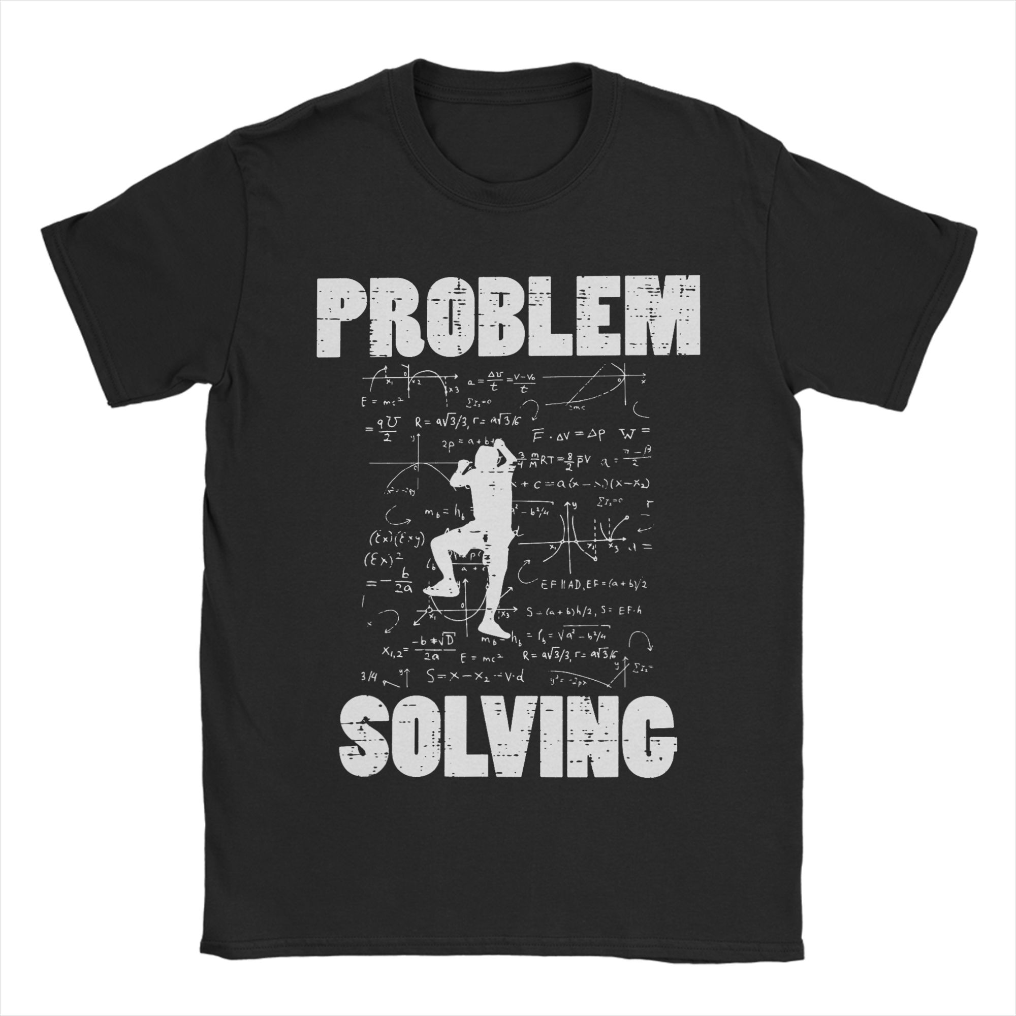 Funny Problem Solving Climber TShirts for Unisex  Humor  Cotton Tees Crewneck Short Sleeve T Shirt Party Tops S