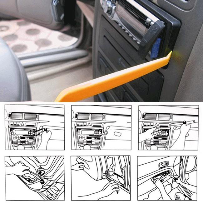 ABS kunststoff 4 Teile/satz Auto-Panel Entfernung Werkzeuge Radio Audio Refit Universal Hebeln Umrüstung Sets